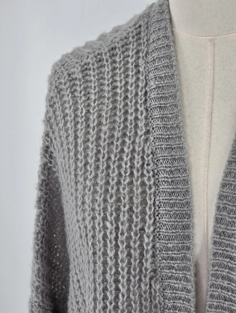 Free People Weekend Escape Cardigan Size S Gray Alpaca Wool Oversized